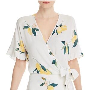 NWOT Rails Lemon Wrap Top Size XS